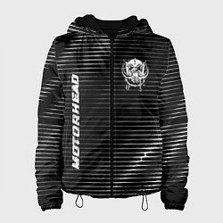 Куртка с капюшоном женская Motorhead metal rock lines, цвет: 3D-черный