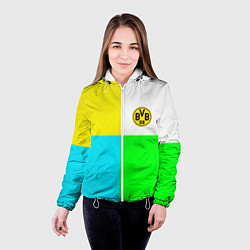 Куртка с капюшоном женская Borussia color cport, цвет: 3D-белый — фото 2