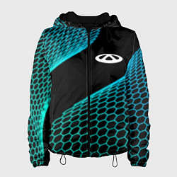 Куртка с капюшоном женская Chery electro hexagon, цвет: 3D-черный