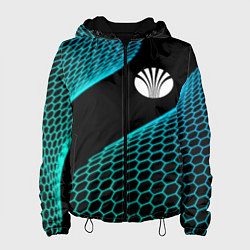 Куртка с капюшоном женская Daewoo electro hexagon, цвет: 3D-черный