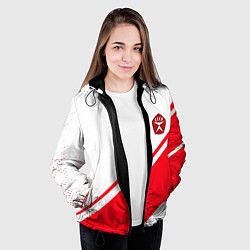 Куртка с капюшоном женская СССР спортивный стиль и знак качества, цвет: 3D-черный — фото 2