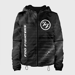 Куртка с капюшоном женская Foo Fighters metal rock lines, цвет: 3D-черный