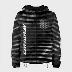 Куртка с капюшоном женская Coldplay metal rock lines, цвет: 3D-черный