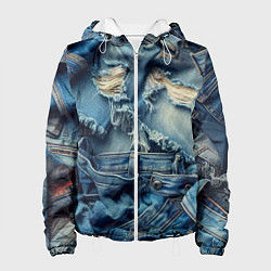 Куртка с капюшоном женская Denim rags - fashion trend, цвет: 3D-белый