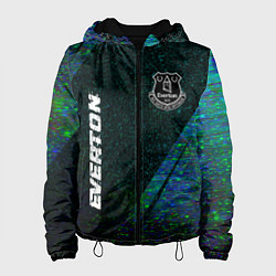 Куртка с капюшоном женская Everton glitch blue, цвет: 3D-черный
