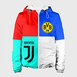 Куртка с капюшоном женская Juventus x Borussia, цвет: 3D-белый