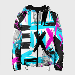 Куртка с капюшоном женская Маска гопника, цвет: 3D-черный
