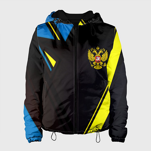 Женская куртка Имперская Россия спорт геомтерия / 3D-Черный – фото 1
