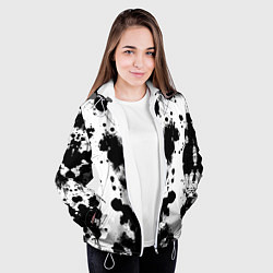 Куртка с капюшоном женская The psychedelic Rorschach test - ai art, цвет: 3D-белый — фото 2