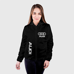 Куртка с капюшоном женская AUDI sport white, цвет: 3D-черный — фото 2