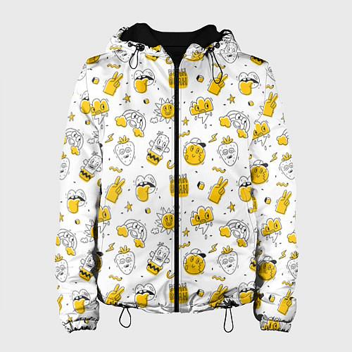 Женская куртка Хиппи бла бла / 3D-Черный – фото 1