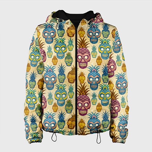 Женская куртка Обезьяна ананас / 3D-Черный – фото 1