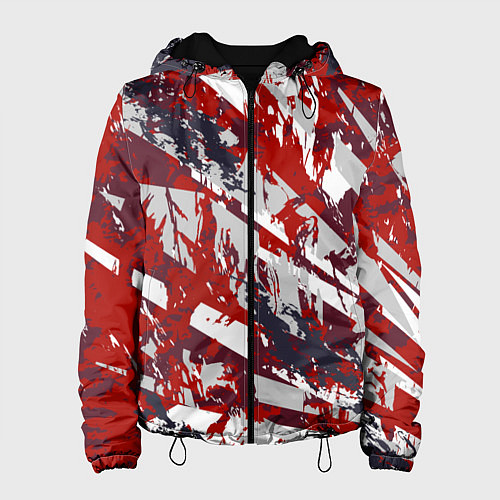 Женская куртка Яркий абстрактный узор для спорта / 3D-Черный – фото 1