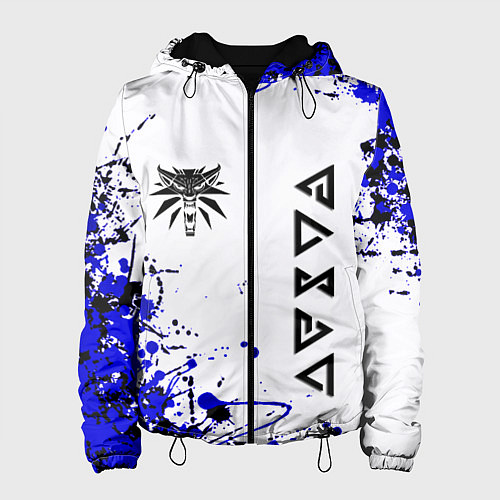 Женская куртка Ведьмак лого краски / 3D-Черный – фото 1