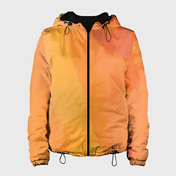 Куртка с капюшоном женская Рыжая абстракция, цвет: 3D-черный