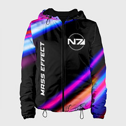 Куртка с капюшоном женская Mass Effect speed game lights, цвет: 3D-черный