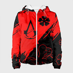 Куртка с капюшоном женская Assassins Creed logo clewer, цвет: 3D-белый