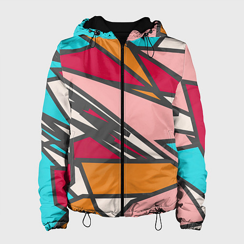 Женская куртка Забавная геометрия / 3D-Черный – фото 1