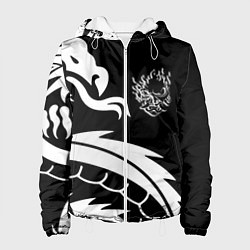 Куртка с капюшоном женская Samurai dragon steel japan, цвет: 3D-белый