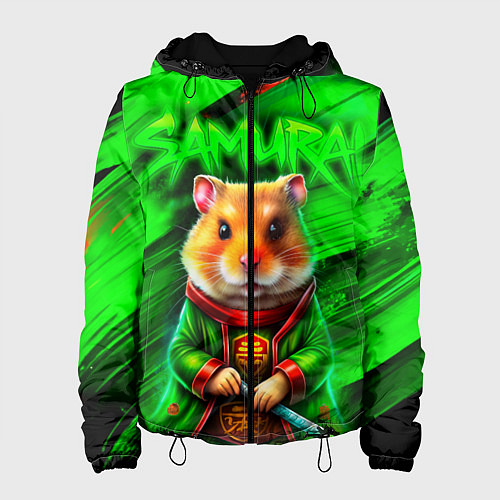 Женская куртка Хомячок самурай / 3D-Черный – фото 1