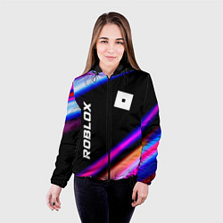 Куртка с капюшоном женская Roblox speed game lights, цвет: 3D-черный — фото 2