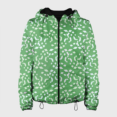 Женская куртка Мозаика на зеленом / 3D-Черный – фото 1