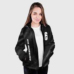 Куртка с капюшоном женская Rainbow Six metal cybersport lines, цвет: 3D-черный — фото 2