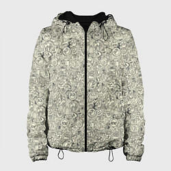 Куртка с капюшоном женская Смайл и человечки, цвет: 3D-черный