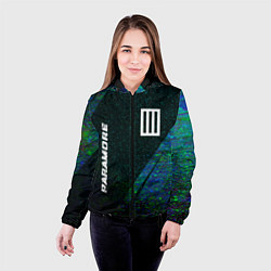 Куртка с капюшоном женская Paramore glitch blue, цвет: 3D-черный — фото 2