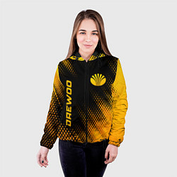 Куртка с капюшоном женская Daewoo - gold gradient вертикально, цвет: 3D-черный — фото 2