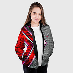 Куртка с капюшоном женская Audi sport geometry car, цвет: 3D-черный — фото 2