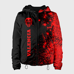 Куртка с капюшоном женская Valencia - red gradient по-вертикали, цвет: 3D-черный