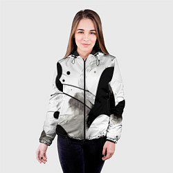 Куртка с капюшоном женская Нейросеть создала пейзаж, цвет: 3D-черный — фото 2