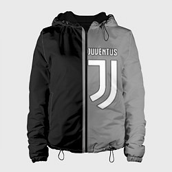 Куртка с капюшоном женская Ювентус геометрия, цвет: 3D-черный