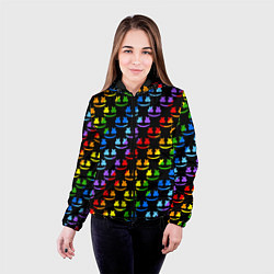 Куртка с капюшоном женская Marshmello dj colors, цвет: 3D-черный — фото 2
