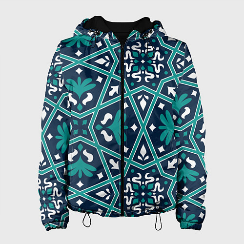 Женская куртка Геометрический узор арабеска / 3D-Черный – фото 1