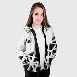 Куртка с капюшоном женская The Witcher 3 logo geometry, цвет: 3D-черный — фото 2