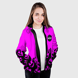 Куртка с капюшоном женская Marshmello neon nasa, цвет: 3D-черный — фото 2