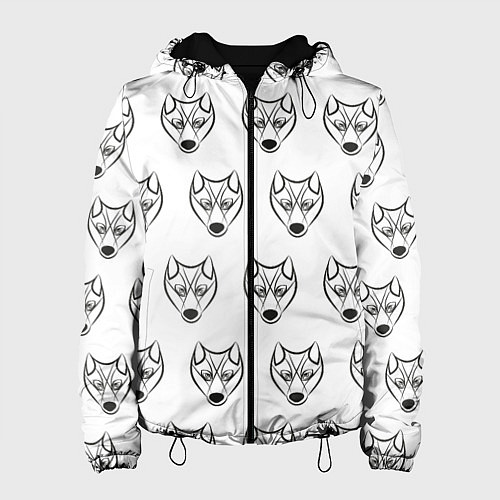 Женская куртка Паттерн волк / 3D-Черный – фото 1