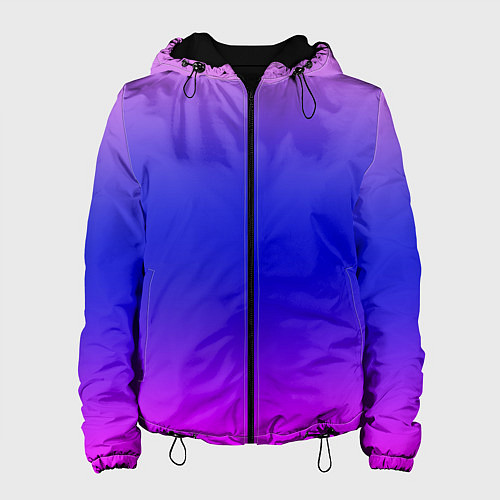 Женская куртка Неоновая градиент абстракция / 3D-Черный – фото 1