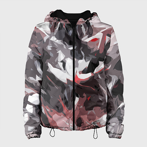 Женская куртка Абстрактный узор черно-серый / 3D-Черный – фото 1