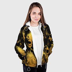 Куртка с капюшоном женская Текстура песок, цвет: 3D-белый — фото 2