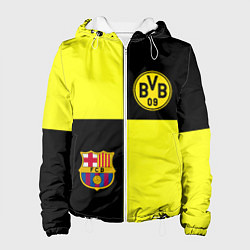 Куртка с капюшоном женская Barcelona x Borussia, цвет: 3D-белый