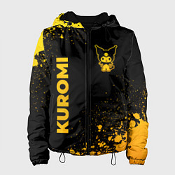 Куртка с капюшоном женская Kuromi - gold gradient вертикально, цвет: 3D-черный