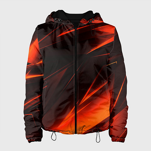 Женская куртка Geometry orange stripes / 3D-Черный – фото 1