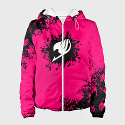 Куртка с капюшоном женская Хвост феи краски аниме, цвет: 3D-белый