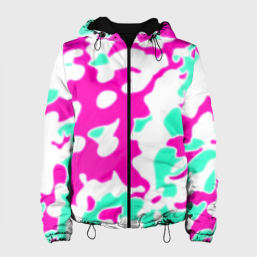 Женская куртка Текстура камуфляж детский / 3D-Черный – фото 1