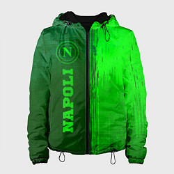 Куртка с капюшоном женская Napoli - green gradient по-вертикали, цвет: 3D-черный