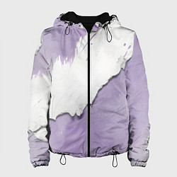 Куртка с капюшоном женская Штукатурка и лавандовая краска, цвет: 3D-черный