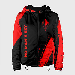 Женская куртка No Mans Sky - red gradient вертикально